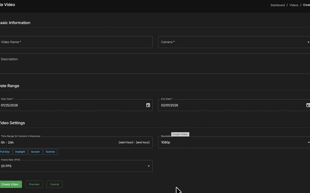 Cách lập lịch chụp Time lapse theo điều kiện ánh sáng và giai đoạn thi công: Tối ưu từ phần cứng đến WebApp